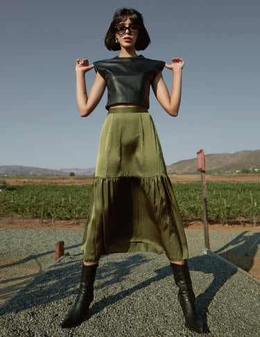 NATALIE CROPPED BLOUSE